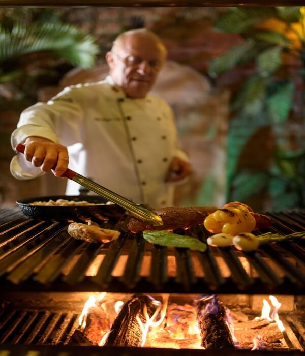 Our in-house german chef working on the grill